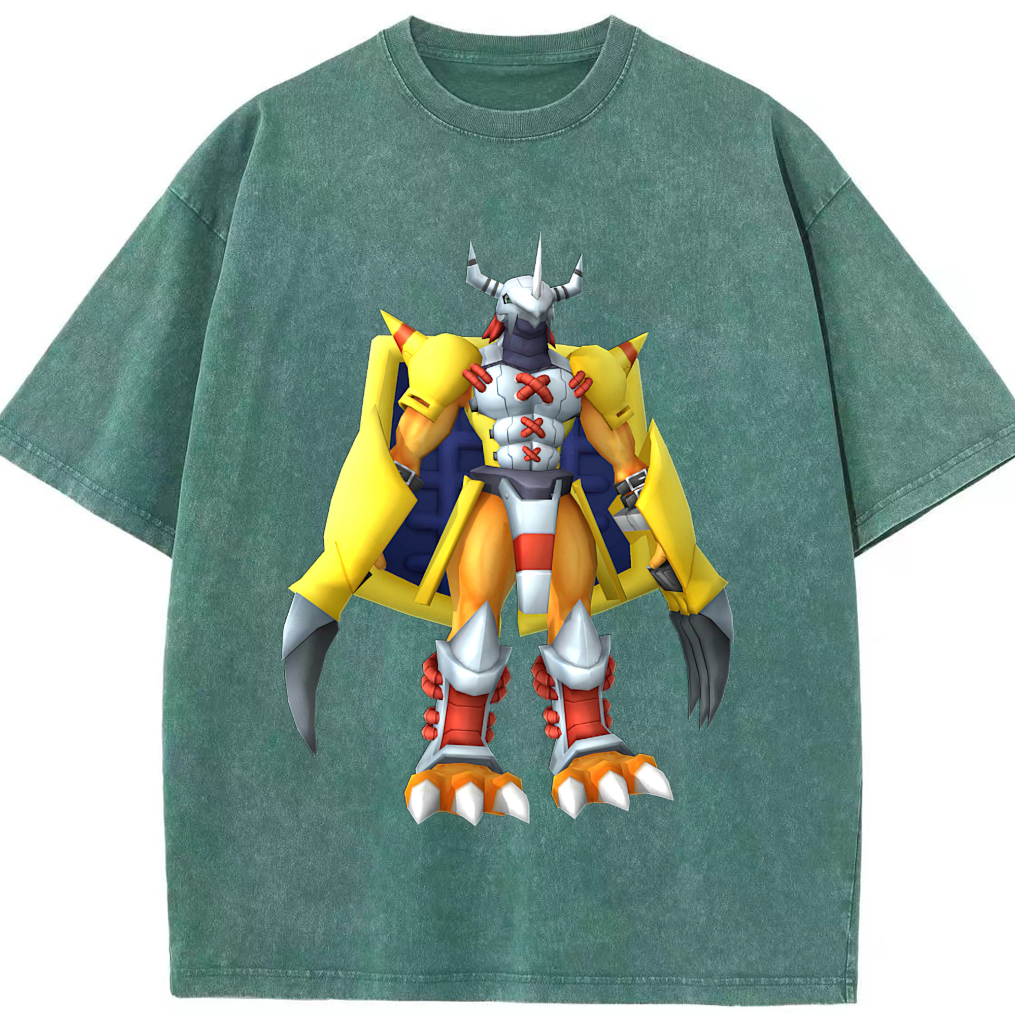 （画像用） Digimon デジタルモンスター/デジモン 綿100% ヴィンテージ風 半袖Tシャツ（フロントプリント）